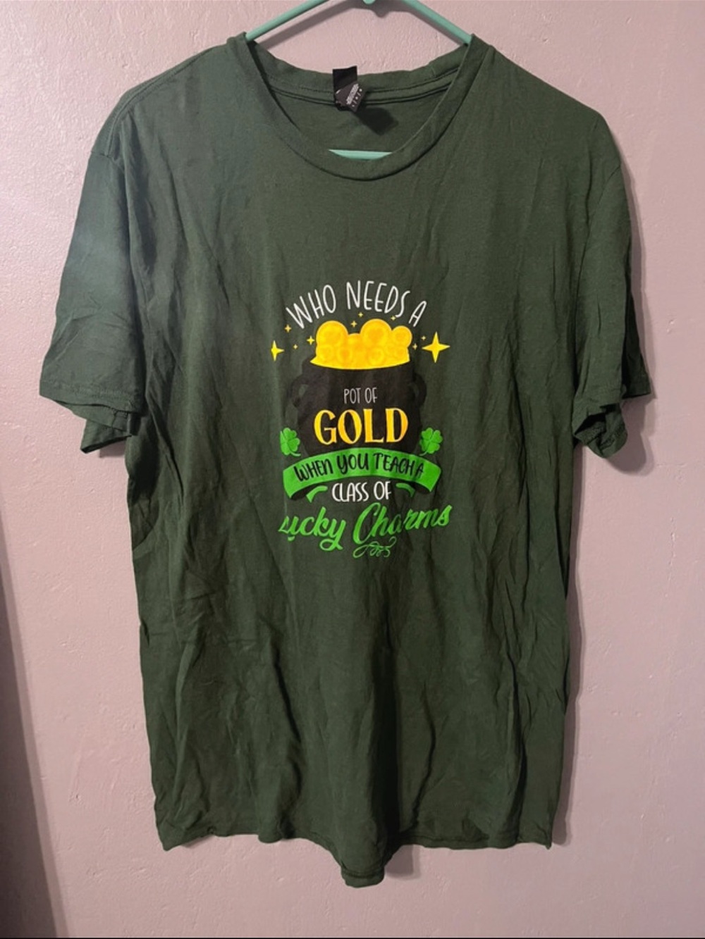 Pot of Gold Lucky Charms Teacher T-Shirt
